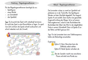 Vorschau - Arbeitsblätter - Buchstabenspiel Laut Qu - Regenbogenwettrennen Klasse 1 - Seite 1