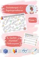 Vorschau - Arbeitsblätter - Buchstabenspiel C - Regenbogenwettrennen Klasse 1 - Deckblatt