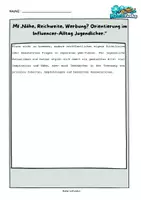 Vorschau - Arbeitsblätter - Influencer-Werbung – Erörterung Abschlussprüfung Deutsch 2027 RS BW - Seite 3