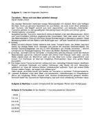 Vorschau - Arbeitsblätter - Probeklassenarbeit: Sachtexte verstehen und zusammenfassen mit Grammatikteil "dass/das" (inkl. EWH) - Deckblatt