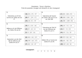 Vorschau - Arbeitsblätter - Arbeitsblatt Terme in Wortform - Multiple Choice - Deckblatt