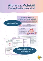 Vorschau - Arbeitsblätter - Atom vs. Molekül: Poster & Arbeitsblätter – Einführung Naturwissenschaften (Klasse 5/6) - Deckblatt