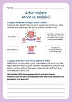 Vorschau - Arbeitsblätter - Atom vs. Molekül: Poster & Arbeitsblätter – Einführung Naturwissenschaften (Klasse 5/6) - Seite 2