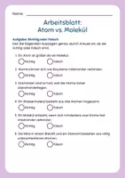 Vorschau - Arbeitsblätter - Atom vs. Molekül: Poster & Arbeitsblätter – Einführung Naturwissenschaften (Klasse 5/6) - Seite 3