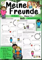 Vorschau - Arbeitsblätter - Meine Freunde Mein bester Freund Freunschaft 3. 4. 5. 6. Klasse Ethik Sachunterricht Religion Vertretung fachübergreifend - Deckblatt