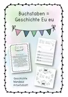 Vorschau - Arbeitsblätter - Buchstabengeschichte Eu eu - Deckblatt