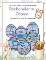 Vorschau - Arbeitsblätter - Recheneier Ostern – Addition & Subtraktion | ZR 10, 20, 100 | Mathe Grundschule | Stationenarbeit & Freiarbeit - Deckblatt