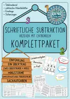 Vorschau - Unterrichtsreihen - schriftliche Subtraktion Komplettpaket - Deckblatt