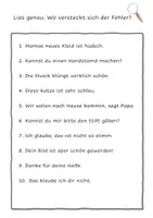 Vorschau - Arbeitsblätter - Fehlerlesen - Ähnliche Laute und Buchstaben - Seite 3