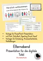 Vorschau - Arbeitsblätter - Präsentation für Elternabend (editierbar) - Deckblatt