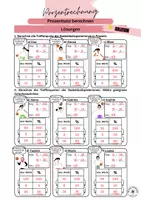 Vorschau - Arbeitsblätter - Prozentrechnung: Prozentsatz berechnen mit dem Dreisatz - Seite 3