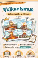 Vorschau - Arbeitsblätter - Comic zur Entstehung von Vulkanen - Fachspezifische Leistung - Deckblatt
