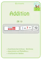 Vorschau - Fördermaterial/Inklusion - Klettmappe 7 - ZR 10 Addition - Deckblatt