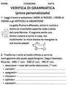 anteprima - Esercizi - Verifica Grammatica - classe terza - Pagina 2