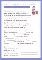 Vorschau - Arbeitsblätter - Present Perfect Simple and Continuous | Worksheet - Deckblatt
