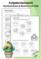 Vorschau - Arbeitsblätter - Mathematik Klasse 1–2 – Wiederholung & Übung | Arbeitsblätter, Training & Lösungen - Seite 1