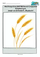 Vorschau - Arbeitsblätter - Mondnacht (Eichendorff) – Gedichtanalyse Abschlussprüfung Deutsch 2027 RS BW - Deckblatt