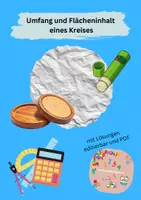 Vorschau - Arbeitsblätter - Umfang und Flächeninhalt eines Kreises - Anwendung - Deckblatt
