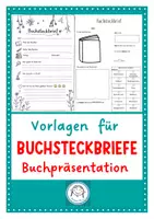 Vorschau - Arbeitsblätter - Buchsteckbrief für die Buchpräsentation - Deckblatt