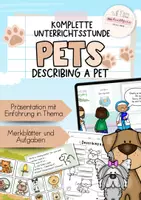 Vorschau - Unterrichtsreihen - Describing a pet | Missing pets | Materialpaket - Deckblatt