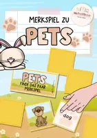 Vorschau - Spiele - Pets | Merkspiel | Wortschatz zuordnen und merken | Haustiere - Deckblatt