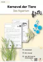 Vorschau - Arbeitsblätter - Karneval der Tiere - Das Aquarium (Arbeitsblatt) - Deckblatt