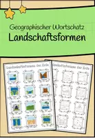 Vorschau - Poster - Geographischer Wortschatz - Landschaftsformen - Deckblatt