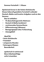Vorschau - Arbeitsblätter - Sommer-Abschlussheft Grundschule, Übungen und Wiederholungen, Klasse 1 - Seite 1