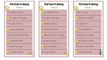 Vorschau - Aufgabenkarten - Partnertraining: Präteritum (Kl. 3/4) - Seite 3