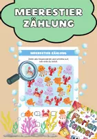 Vorschau - Arbeitsblätter - Zählbild Meerestiere | Mathe/SU - Deckblatt