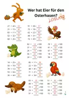 Vorschau - Arbeitsblätter - Eier für den Osterhasen - Rechenblatt ZR 100 - Seite 1