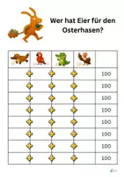 Vorschau - Arbeitsblätter - Eier für den Osterhasen - Rechenblatt ZR 100 - Seite 2