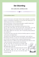 Vorschau - Arbeitsblätter - Arbeitsblatt "Der Däumling" - Märchen untersuchen & weiterschreiben (Klasse 4-6) - Deckblatt
