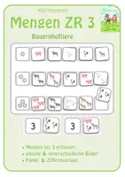 Vorschau - Stationenlernen - Klettmappen: Mengen ZR 3 (Bauernhoftiere) - Deckblatt