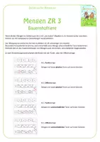 Vorschau - Stationenlernen - Klettmappen: Mengen ZR 3 (Bauernhoftiere) - Seite 1