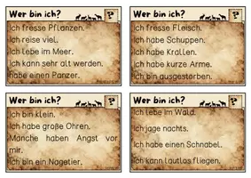 Vorschau - Spiele - Lesen: Tierrätsel-Karten für Leseanfänger - Seite 1