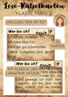 Vorschau - Spiele - Lesen: Tierrätsel-Karten für Leseanfänger - Deckblatt