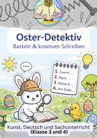 Vorschau - Mal- und Bastelvorlagen - Oster-Detektive: basteln & schreiben – Ostergeschichte, Rubbelbilder & Vorlagen (Arbeitsblätter mit Anleitung) | Deutsch, Kunst & Sachunterricht Klasse 3/4 - Deckblatt
