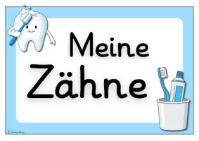 Vorschau - Fördermaterial/Inklusion - Meine Zähne- Tafelmaterial - Seite 1