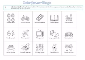 Vorschau - Arbeitsblätter - Osterferien-Bingo: Bewegung & Sprechen im Klassenzimmer - Deckblatt