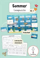 Vorschau - Mal- und Bastelvorlagen - Lesetraining DAZ | Bundle - Seite 1