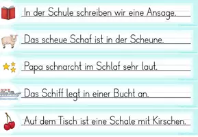 Vorschau - Arbeitsblätter - Laufdiktat Buchstabe Sch sch für die 1. Klasse - Seite 1