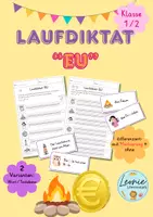 Vorschau - Arbeitsblätter - Laufdiktat "EU" (Klasse 1-2) - Deckblatt