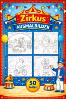 Vorschau - Mal- und Bastelvorlagen - Zirkus Ausmalbilder (50 Malvorlagen) inkl. Stundenentwurf (PDF) - Deckblatt