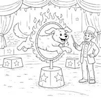 Vorschau - Mal- und Bastelvorlagen - Zirkus Ausmalbilder (50 Malvorlagen) inkl. Stundenentwurf (PDF) - Seite 1