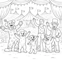 Vorschau - Mal- und Bastelvorlagen - Zirkus Ausmalbilder (50 Malvorlagen) inkl. Stundenentwurf (PDF) - Seite 2