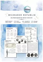 Vorschau - Arbeitsblätter - Die Weimarer Republik: Anfänge, Höhe- & Tiefpunkte, Ende (Unterrichtseinheit / Unterrichtsreihe) - Deckblatt