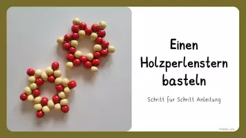 Vorschau - Mal- und Bastelvorlagen - Holzperlenstern - Anleitung und digitales Tafelbild - Seite 1