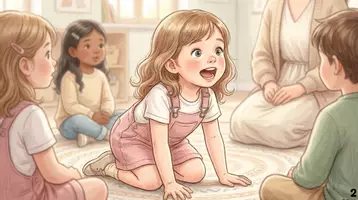Aperçu - Cartes / Images - Kamishibai – Lina lève la main pour parler | Les règles de vie en maternelle - Page 3