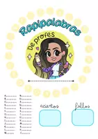 Vista previa - Tarjetas / Manipulativos - RAPIPALABRAS - página 1